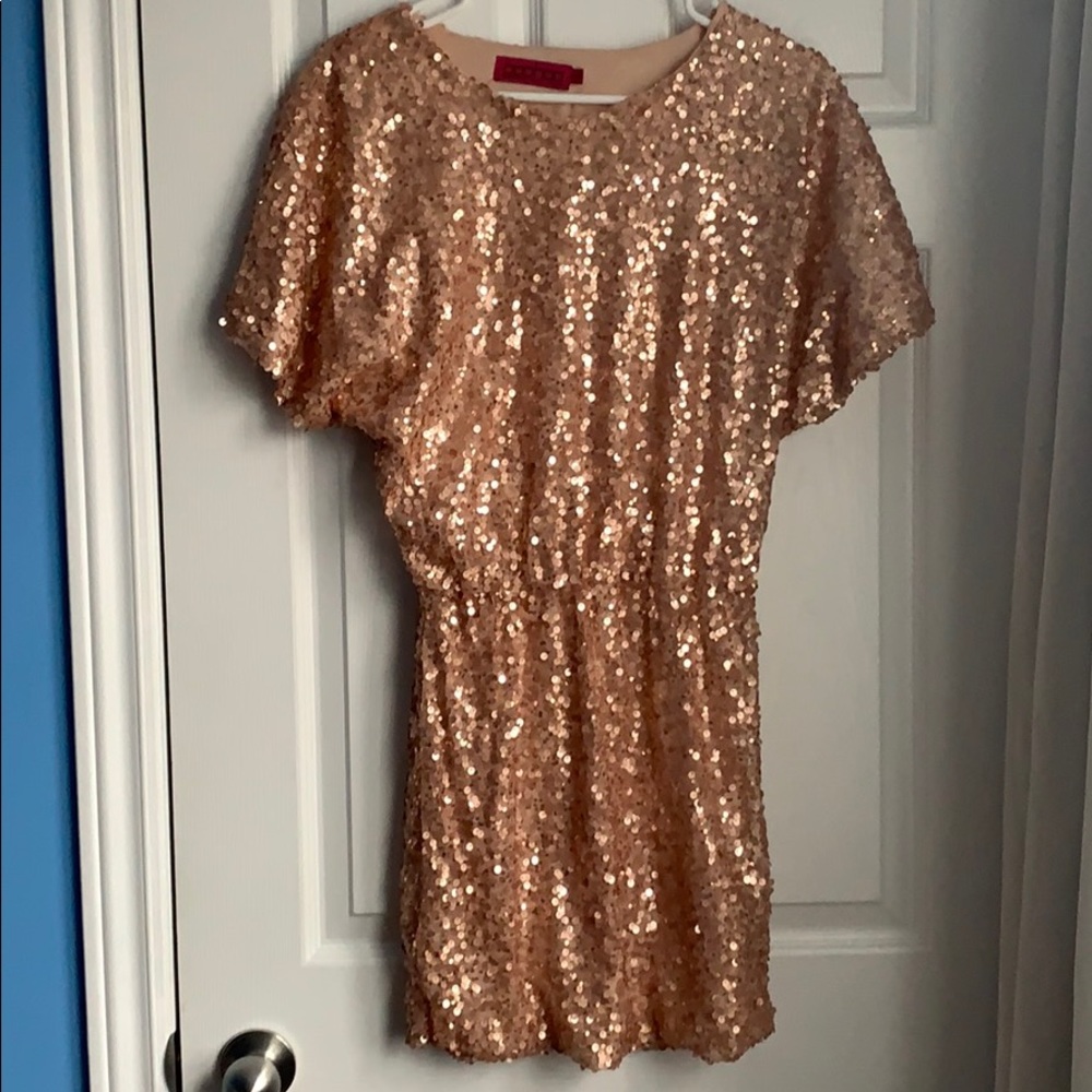 Gold sequin dress